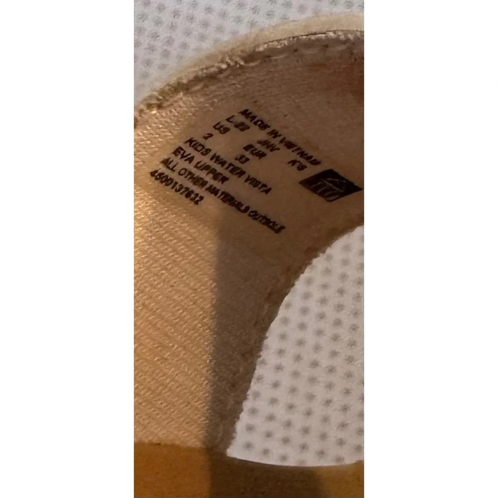 Reef Kids Water Vista Sandals White Tan EVA Strappy Backstrap Size 2